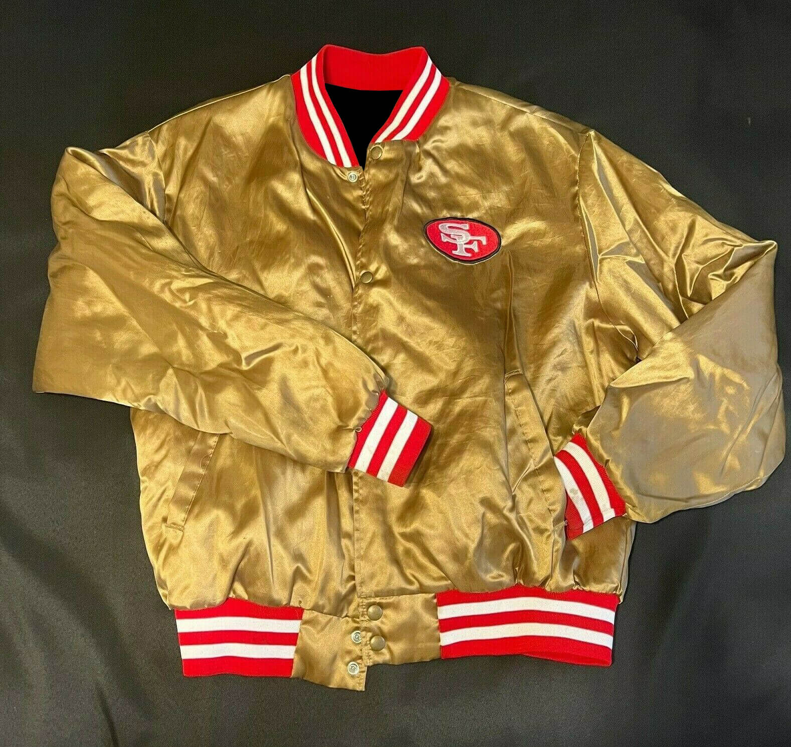 men 49ers gold jacket
