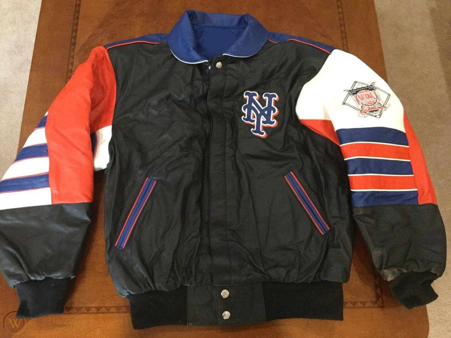 Vintage MLB New York Mets Varsity Jacket (3) Vintage MLB New York Mets Varsity Jacket