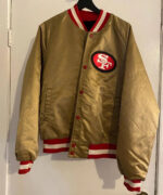 Vintage San Francisco 49ers Gold Satin Jacket