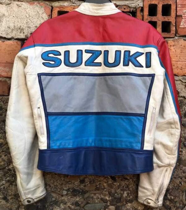 Vintage Suzuki Motorcycle Racing Leather Jacket
