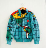 World Love Peace Heart Jeff Hamilton Leather Jacket
