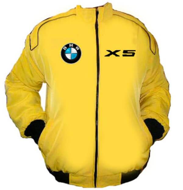 Yellow BMW X5 Racing Windbreaker Jacket Maker of Jacket