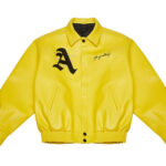 Yellow Doncare Racing Leather Jacket