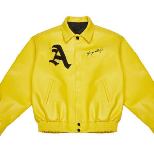 Yellow Doncare Racing Leather Jacket