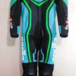Aprilia Motorcycle Racing Black And Blue Leather Suit
