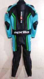 Aprilia Motorcycle Racing Black And Blue Leather Suit