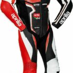 Aprilia Motorcycle Racing Black Leather Suit