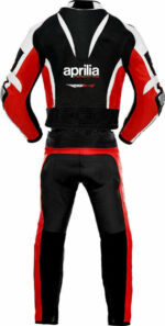 Aprilia RSV4 Motorcycle Racing Black Leather Suit
