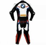 BMW Motorcycle Racing White And Black Leather Suit