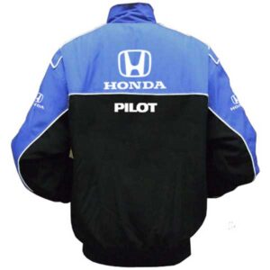Black Blue Honda Pilot Racing Windbreaker Jacket