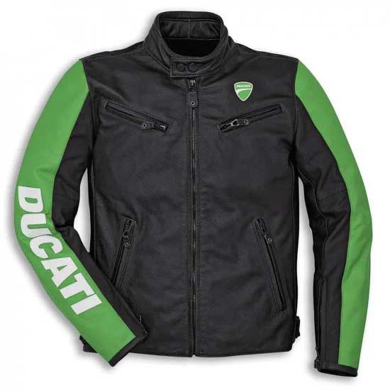 Black Green Ducati Motorcycle Racing Leather Jacket (1) Black Green Ducati Motorcycle Racing Leather Jacket