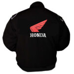 Black Orange Honda Racing Windbreaker Jacket