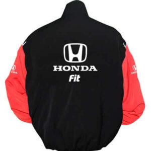 Black Red Honda Fit Racing Windbreaker Jacket