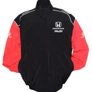 Black Red Honda Pilot Racing Windbreaker Jacket