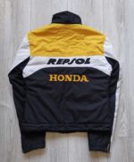 Black White Honda Repsol Motorcycle Racing Textile Jacket