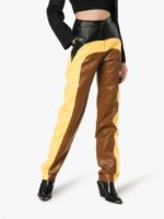 Colour Block Leather Pant