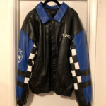 Dodge Viper Black And Blue Leather Jacket