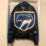 Dodge Viper Black And Blue Leather Jacket