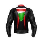 Ferrari Motorcycle Racing Black And Red Leather Jacket
