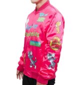 Freeze Max Pink Tom Jerry Forever Frenemies Satin Jacket