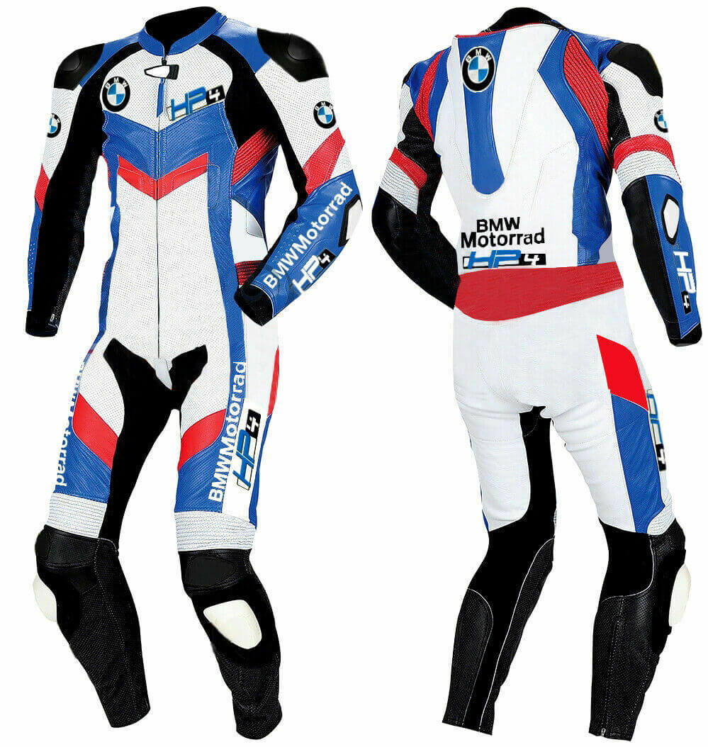 HP4 BMW Motorrad Motorcycle White Leather Suit (1) HP4 BMW Motorrad Motorcycle White Leather Suit