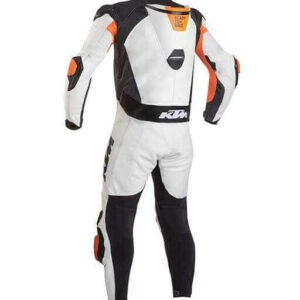 KTM White And Black Motorcycle Racing Leather Suit
