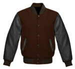 Letterman Baseball Brown And Black Varsity Jacket