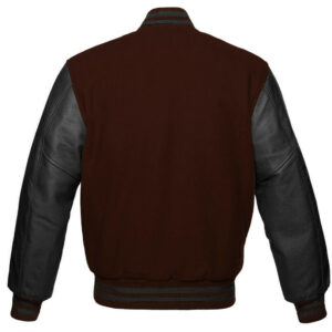 Letterman Baseball Brown And Black Varsity Jacket