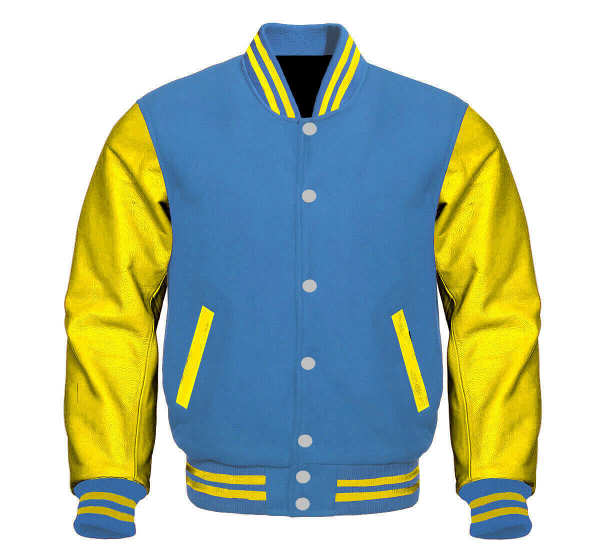 Letterman Baseball Sky Blue And Yellow Varsity Jacket (5) Letterman Baseball Sky Blue And Yellow Varsity Jacket