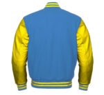 Letterman Baseball Sky Blue And Yellow Varsity Jacket