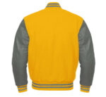 Letterman Baseball Yellow And Gray Varsity Jacket