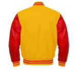 Letterman Baseball Yellow And Red Varsity Jacket