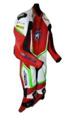 Red White MV Agusta Motorcycle Racing Leather Suit