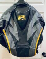 Suzuki GSXR Motorcycle Racing Black Leather Jacket