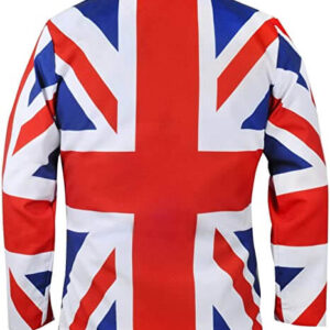 Union Jack Flag Classic Style Cotton Jacket Back