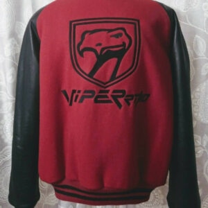 Vintage Dodge Viper Black And Red Varsity Jacket