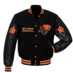 BC Lions CFL Team Black Varsity Jacket