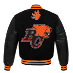 BC Lions CFL Team Black Varsity Jacket