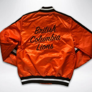 BC Lions CFL Team Orange Satin Jacket