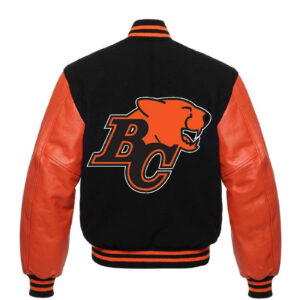 Black Orange BC Lions CFL Team Varsity Jacket