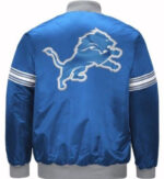Blue Detroit Lions NFL Team Satin Jacket