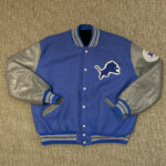 Blue Gray Detroit Lions NFL Team Varsity Jacket