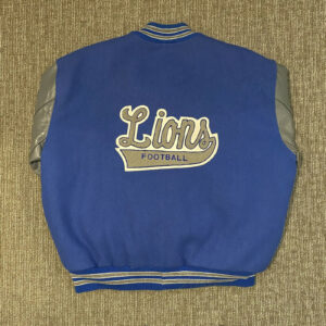 Blue Gray Detroit Lions NFL Team Varsity Jacket