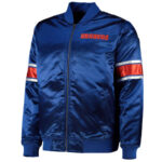 Blue NFL Team Denver Broncos Satin Jacket
