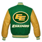 CFL Team Edmonton Elks Green And Gold Varsity Jacket