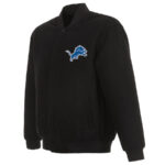 Detroit Lions NFL Team Black Varsity Jacket