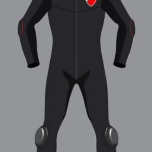 Ducati Motorcycle Racing Gray And Black Leather Suit