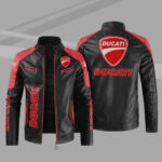 Ducati Sport Black And Red Leather Jacket
