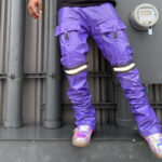 Grape Color Ellie Leather Pant