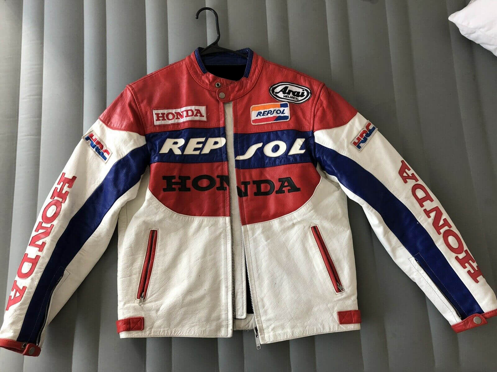 HRC Honda Repsol Motorcycle Racing Leather Jacket